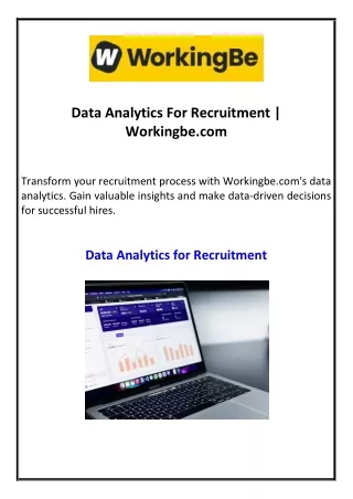 Data Analytics For Recruitment  Workingbe.com