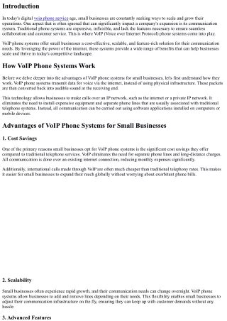 How VoIP Phone Systems Can Help Small Businesses Scale