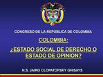 CONGRESO DE LA REP BLICA DE COLOMBIA
