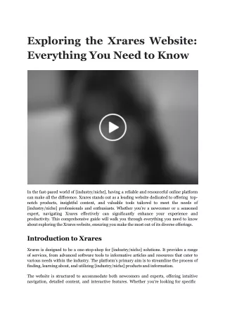 Exploring the Xrares Website_ Everything You Need to Know (1)