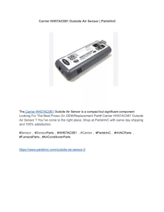 Carrier HH57AC081 Outside Air Sensor _ PartsHnC