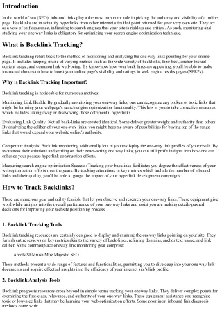 The Ultimate Guide to Backlink Tracking and Analysis Software