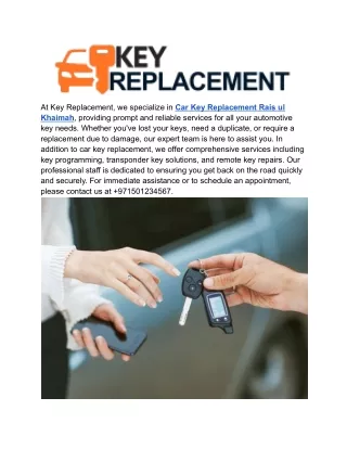 Car key Replacement Rais ul Khaimah