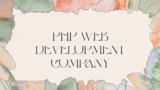 Php Web Development Company