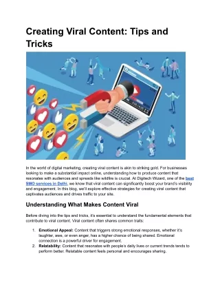 Creating Viral Content: Tips and Tricks