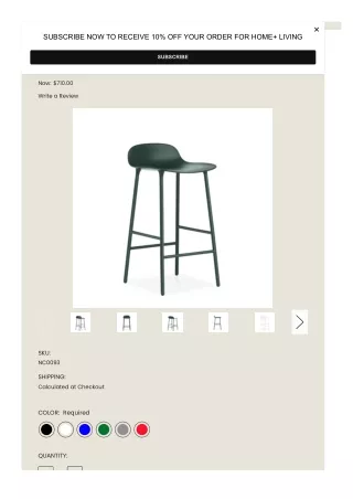 Normann copenhagen form bar stool
