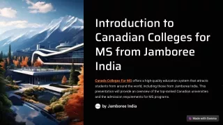 A Comprehensive Colleges in Canada for MS