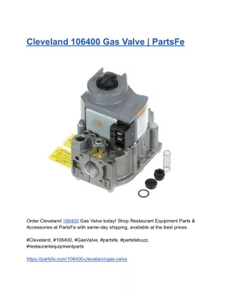 Cleveland 106400 Gas Valve _ PartsFe
