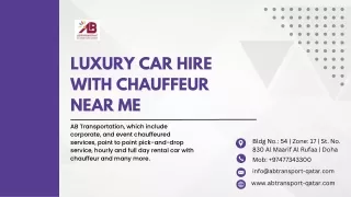 Luxury car hire with chauffeur near me