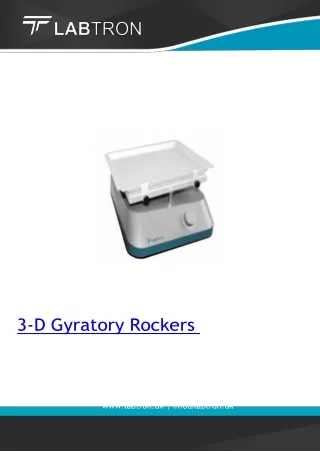 3-D Gyratory Rockers 0 - 80 rpm