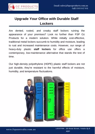 Upgrade Your Office with Durable Staff Lockers