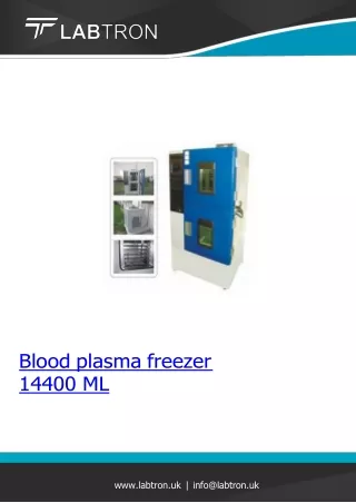 Blood-plasma-freezer 14400ML