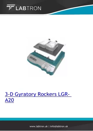 3-D Gyratory Rockers 10 - 70 rpm