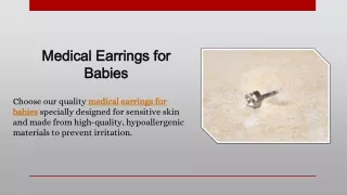 Medical Earrings for Babies