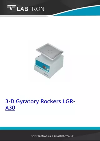 3-D Gyratory Rockers 35 - 70 rpm