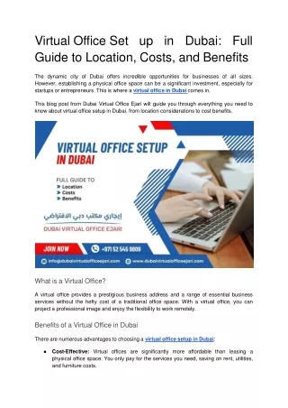 Virtual Office Set _up in Dubai_ Full Guide to Location, Costs, and Benefits