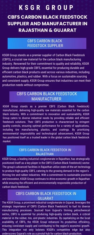 CBFS Carbon Black Feedstock