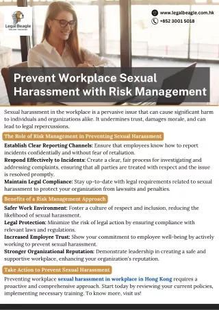 Prevent Workplace Sexual Harassment with Risk Management