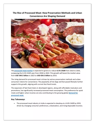 Processed Meat Market