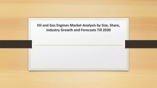 Oil and Gas Engines Market