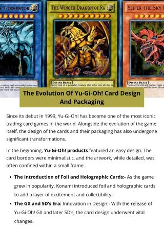 The Evolution Of Yu-Gi-Oh! Card Design And Packaging