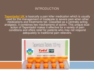 Tapentadol UK An Overview of Uses, Benefits, and Considerations