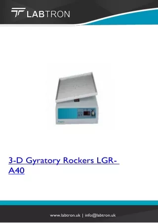 3-D Gyratory Rockers 5 - 70 rpm