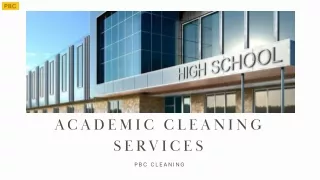 Professional Academic Cleaning Services for a Spotless Learning Environment