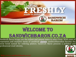 Welcome to sandwichbaron