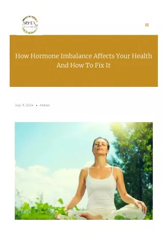 Restore Hormonal Balance with BHRT at Sota Wellness
