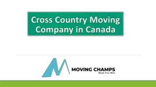 Cross Country Moving Company in Canada