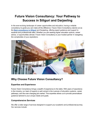 European Career Odyssey: Future Vision Consultancy, Your Gateway to Prestigious