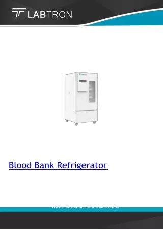 Blood Bank Refrigerator