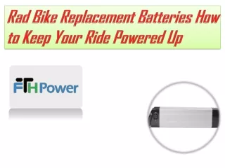 Rad Bike replacement batteries