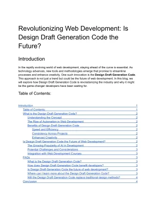Revolutionizing Web Development_ Is Design Draft Generation Code the Future