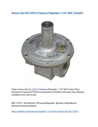 Vulcan Hart 00-719741 Pressure Regulator 1-1_4_ NAT _ PartsFe