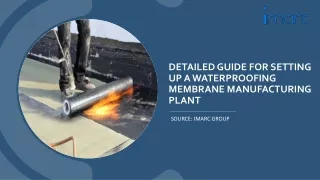 Waterproofing Membrane Manufacturing Plant Project Report