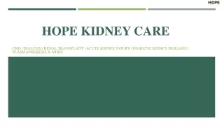 HOPE KIDNEY CARE - KIDNEY STONE SPECIALIST NEAR ME