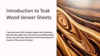 Teak Wood Veneer Sheets