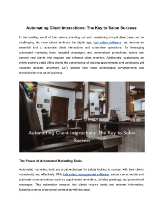 Automating Client Interactions_ The Key to Salon Success