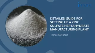 Zinc Sulfate Heptahydrate Manufacturing Plant Project Report: PDF