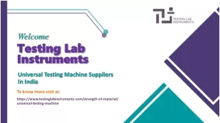 Universal Testing Machine Suppliers in India