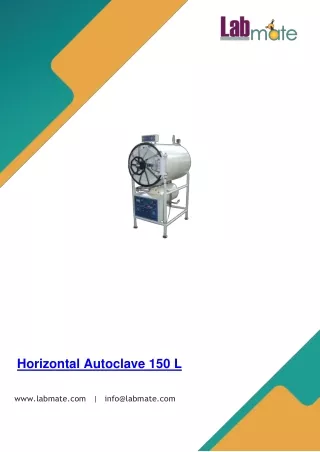 Horizontal Autoclave 150 L