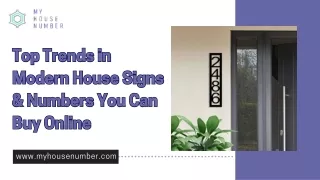 Top Trends in Modern House Signs & Numbers You Can Buy Online | My House Number