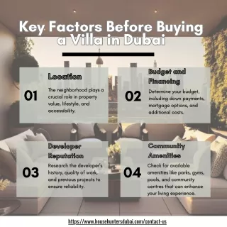 Key Factors Before Buying a Villa in Dubai