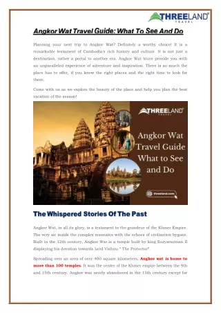 Angkor Wat Travel Guide: What to See and Do