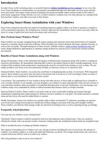 Looking Into Smart Home Integration with your Windows