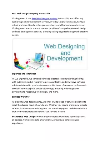 Best Web Design Company in Australia