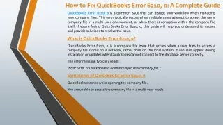 Fix QuickBooks Error 6210, 0