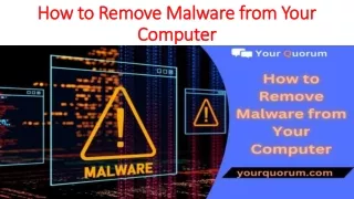 How to Remove Malware from Your Computer